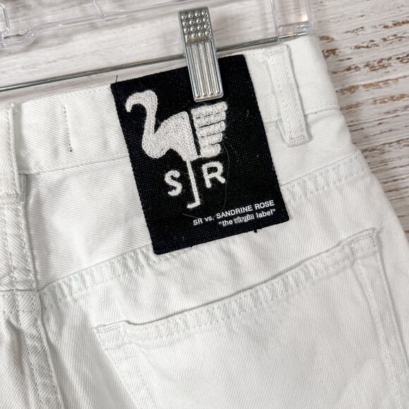 NEW Sandrine Rose Free People White Cut Off Denim Shorts, NWT, Size 24 MSRP $128 - Picture 6 of 11